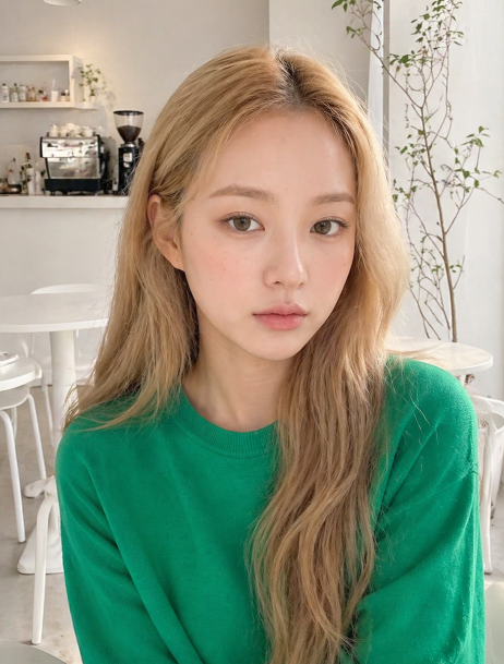 상큼한 그린니트